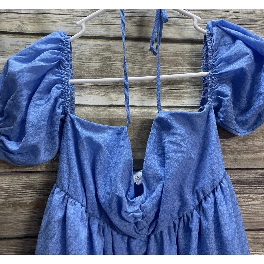 Stich & Pine Women's Medium‎ Dress Cottage Core Periwinkle Fairy Whimsical